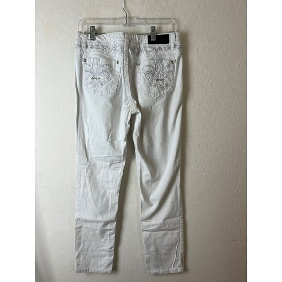 Twentyone Black by Rue21 White Jeans Blinged Sz 11/12 - Picture 4 of 8